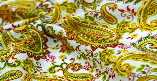 Floral Pattern Paisley Umweltfreundliche Cotton Twill Prints Dieses Bedruckte Baumwollgewebe — Stockfoto