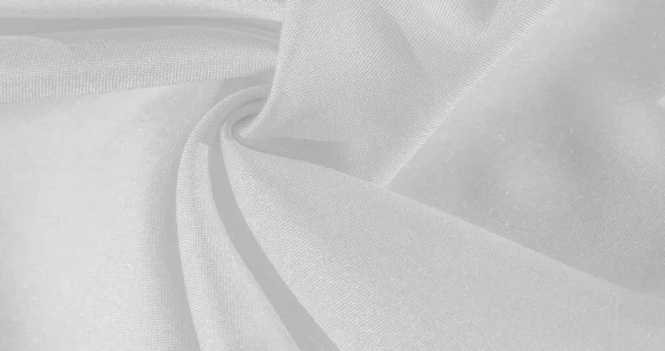 Шовк Білий Біла Сіра Атласна Текстура Срібна Тканина Шовкова Панорама — стокове фото