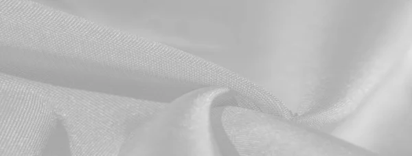 Pek Beyazdır Beyaz Gri Saten Doku Gümüş Kumaş Ipek Panorama — Stok fotoğraf