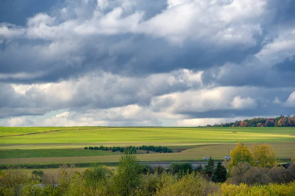 Herbstlandschaftsfoto Flache Flora Europas Wiesen Schluchten Dickicht Offene Laub Oder — Stockfoto