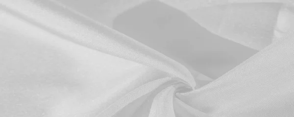 Seda Branca Textura Cetim Cinza Branco Tecido Prata Panorama Seda — Fotografia de Stock