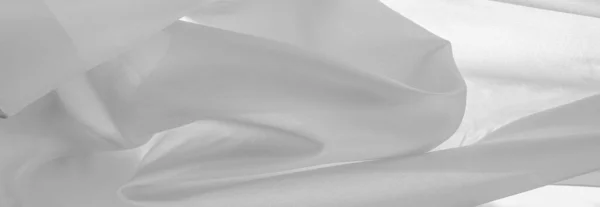 Seda Blanca Seda Blanca Elegante Lisa Textura Lujosa Tela Del — Foto de Stock