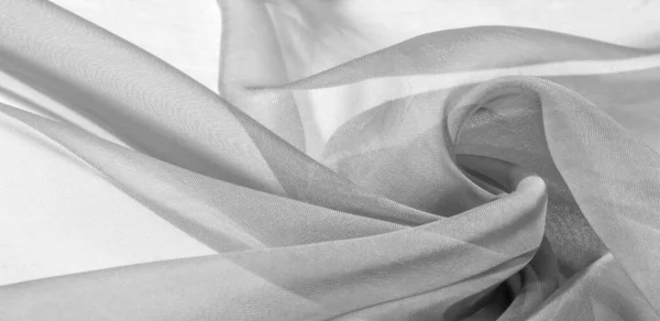 Biały Jedwabny Wzór Tekstury Tkaniny Gładki Elegancki Złoty Jedwab Lub — Zdjęcie stockowe