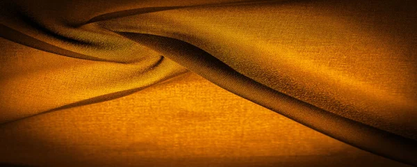 Dunkle Sepia Braun Gelbe Chiffonseide Ist Ein Weiches Transparentes Gewebe — Stockfoto