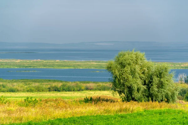 Sommerlandschaft Fluss Europäischen Teil Der Welt Sonnig Warmer Tag Grüne — Stockfoto