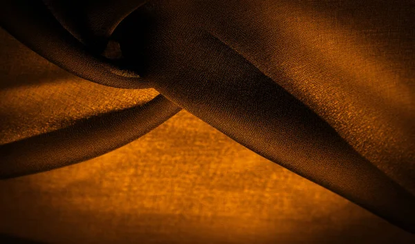 세피아 Dark Sepia Brown Yellow Chiffon Silk 사용으로 거칠어 부드러운 — 스톡 사진