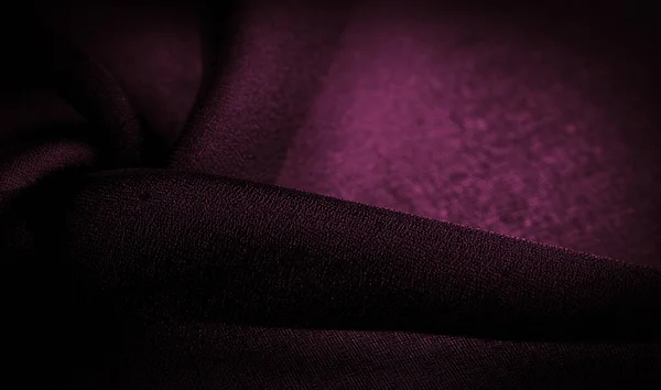 Pozadí Textura Tmavě Červená Šifón Hedvábí Měkká Transparentní Tkanina Mírnou — Stock fotografie