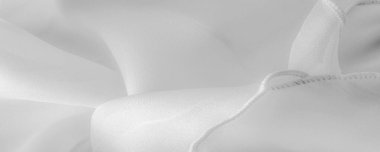 Doku. Geçmişi. Şablon. Beyaz ipek katlanmış kumaş arka plan, afiş veya kapak tasarımı. Poster için lüks tekstil dekorasyonu, yumuşak dalgalı dalgalı beyaz kumaş, poster