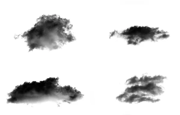 Designerfotografie Himmel Und Wolken Isoliert Auf Schwarzem Hintergrund Nahaufnahme — Stockfoto
