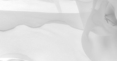 Doku. Geçmişi. Şablon. Beyaz ipek katlanmış kumaş arka plan, afiş veya kapak tasarımı. Poster için lüks tekstil dekorasyonu, yumuşak dalgalı dalgalı beyaz kumaş, poster