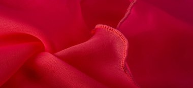 Doku. Geçmişi. Şablon. Kırmızı ipek katlanmış kumaş arka plan, afiş veya kapak tasarımı. Poster için lüks tekstil dekorasyonu yumuşak saten dalgalı kırmızı kumaş, poster.,