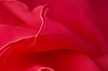 Doku. Geçmişi. Şablon. Kırmızı ipek katlanmış kumaş arka plan, afiş veya kapak tasarımı. Poster için lüks tekstil dekorasyonu yumuşak saten dalgalı kırmızı kumaş, poster.,