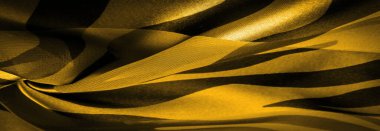 Doku. Geçmişi. Şablon. Soyut sarı renklerde ipek kumaş. Soyut suluboya, desenli dikey ipek kumaş, tuval, makro, yakın plan.