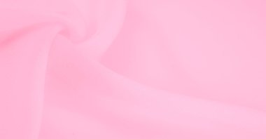 Doku. şablon. İpek kırmızı polyester. Pembe ipek kumaşın arka planı. Şeffaf arkaplan ve elbise dikmek için açık kumaştan yapılmış. Tekstil panoraması