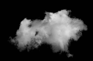 Tasarımcı Fotoğrafçılık. Gökyüzü ve bulutlar siyah arkaplanda izole edilmiş, kapat