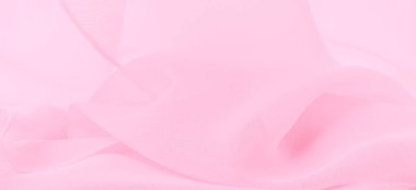 Doku. şablon. İpek kırmızı polyester. Pembe ipek kumaşın arka planı. Şeffaf arkaplan ve elbise dikmek için açık kumaştan yapılmış. Tekstil panoraması