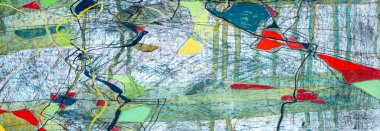 Doku. Geçmişi. Şablon. Tuval üzerinde renkli bir tablo. Boya, soyutlama. Yakın plan fotoğraf. Renkli soyut resim arkaplanı. Yüksek desenli yağlı boya. Yüksek kalite parçalar.