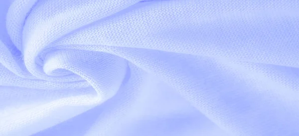 青い布 豪華な生地や波や波状の折り目の液体シルクのテクスチャの抽象的な背景 背景やエレガントな壁紙のデザイン 綿の質感 天然生地と染料 明るい青の色 — ストック写真
