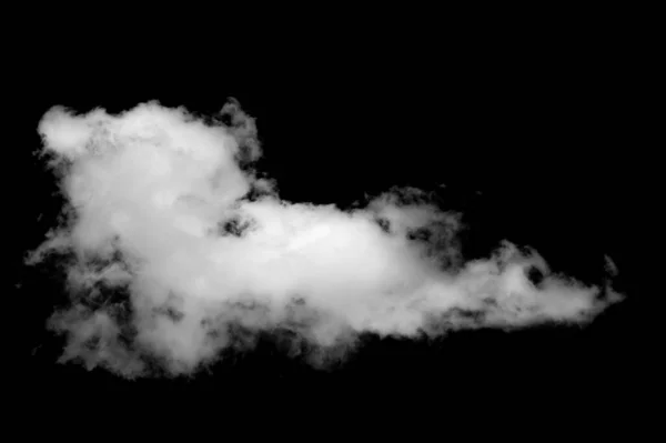 Fotografía Diseñador Cielo Nubes Aisladas Sobre Fondo Negro Cerca — Foto de Stock
