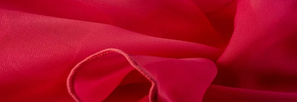 Текстура Фон Шаблон Красный Шелк Сложенный Ткань Фона Баннер Дизайн — стоковое фото