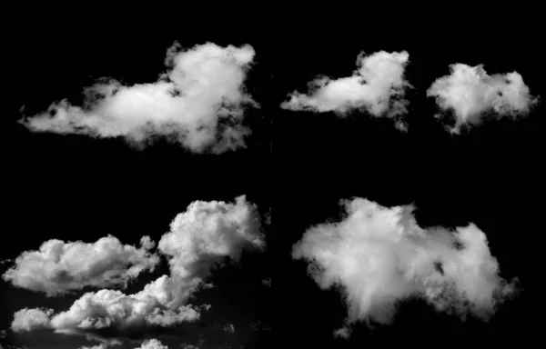Φωτογραφία Σχεδιαστή Ουρανός Και Σύννεφα Απομονωμένα Μαύρο Φόντο Κοντινό Πλάνο — Φωτογραφία Αρχείου