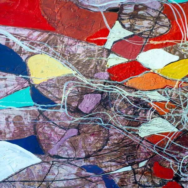 Doku Geçmişi Şablon Tuval Üzerinde Renkli Bir Tablo Boya Soyutlama — Stok fotoğraf