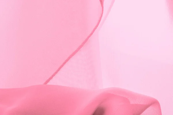 テクスチャ テンプレート 絹の赤いポリエステル 色ピンクのシルク生地からの背景 透明感と軽さのある縫製用生地を使用しています 織物パノラマ — ストック写真