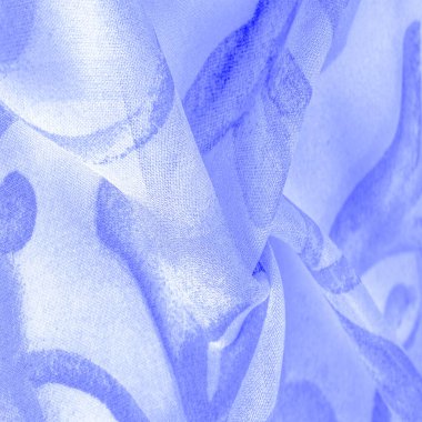 Doku, Desen. Soyut mavi desenli pürüzsüz mavi kumaş dokusu. Lüks soyut bir arka plan. Lüks Noel geçmişi. Kumaş, narin.