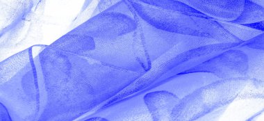 Doku, Desen. Soyut mavi desenli pürüzsüz mavi kumaş dokusu. Lüks soyut bir arka plan. Lüks Noel geçmişi. Kumaş, narin.