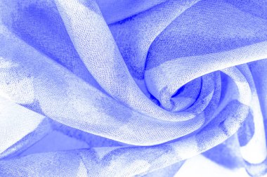 Doku, Desen. Soyut mavi desenli pürüzsüz mavi kumaş dokusu. Lüks soyut bir arka plan. Lüks Noel geçmişi. Kumaş, narin.