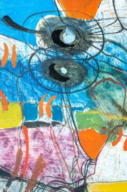 Tuval üzerinde renkli bir tablo. Fotoğraf stüdyosu. Soyut sanat geçmişi. Tuval üzerine yağlı boya boya. Çok renkli parlak bir doku. Bir sanat eserinin parçası. Yağlı boya lekeleri.