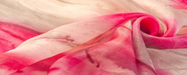 Kırmızı ve bej kumaşlar, bej arkaplanda kırmızı lekeler var. Soyut tasarımcı kumaş tasarımcısı. Tasarımın için güzel bir arka plan. Doku. Görüntü. çizim, kalıp, şekil