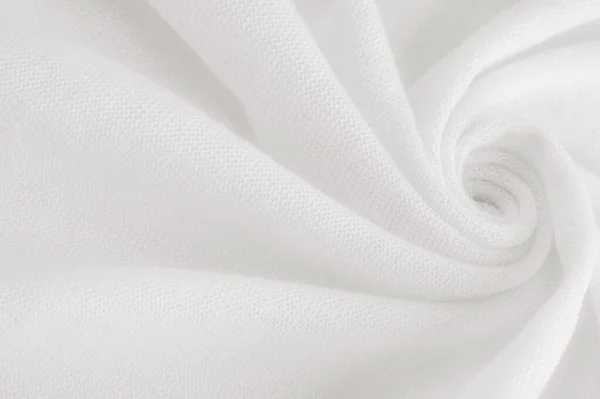 White cloth. abstract background of luxury fabric or liquid silk texture of waves or wavy folds. background or elegant wallpaper design. Cotton texture, natural fabric and dye, bright white color.