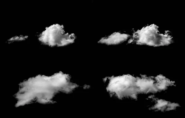 Fotografia Projektanta Niebo Chmury Odizolowane Czarnym Tle Zbliżenie — Zdjęcie stockowe