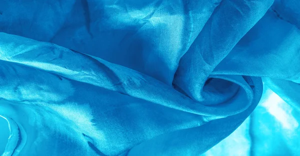Tejido Azul Rayado Con Manchas Grises Sobre Fondo Turquesa Diseñador — Foto de Stock