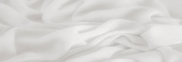 白い布 波や波状の折り目の高級生地や液体シルクの質感の抽象的な背景 背景やエレガントな壁紙のデザイン 綿の質感 天然生地と染料 明るい白の色 — ストック写真