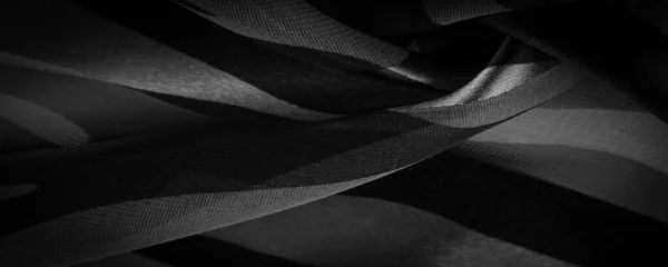 텍스처 그라운드 템플릿 추상적 검은색 흰색의 섬유입니다 노골적 페인트 캔버스 — 스톡 사진
