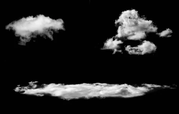 Fotografia Projektanta Niebo Chmury Odizolowane Czarnym Tle Zbliżenie — Zdjęcie stockowe