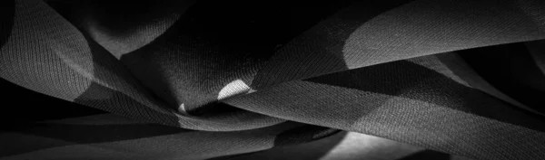 Текстура Фон Шаблон Шелковая Ткань Абстрактных Черно Белых Тонах Абстрактная — стоковое фото
