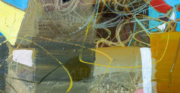 Buntes Bild Kunstvoll Mischen Leinwandoberfläche Wandzeichnungen Breiter Pinsel Ölmalerei Farbige — Stockfoto