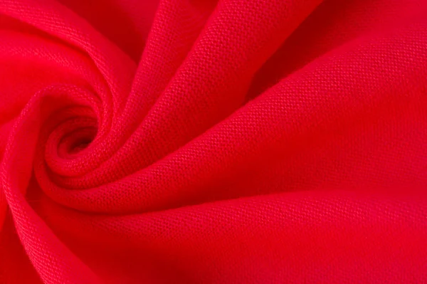 Tissu Rouge Fond Abstrait Tissu Luxe Soie Liquide Texture Des — Photo