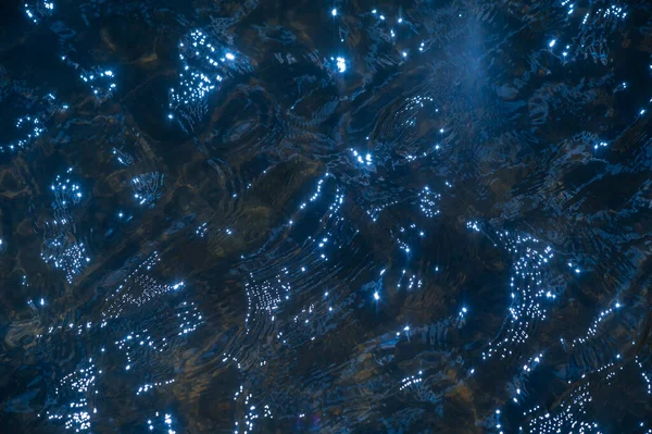Teksturę Tło Wzór Lekki Wiatr Falami Błękitnym Jeziorze Rzece Morzu — Zdjęcie stockowe