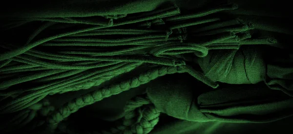 Doku Arka Plan Desen Yeşil Örgülü Kumaş Kabartmalı Desenli Örgü — Stok fotoğraf
