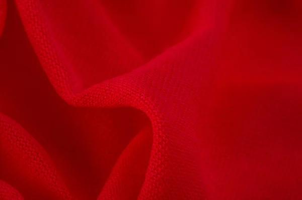 Paño Rojo Fondo Abstracto Tela Lujo Textura Seda Líquida Ondas —  Fotos de Stock