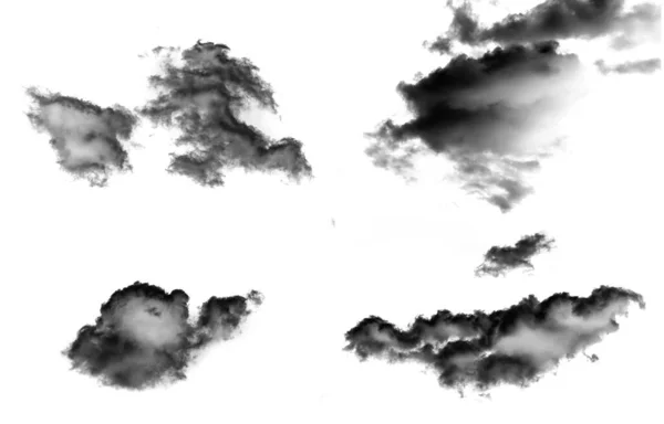 Designer Photography. Sky and clouds isolated on black background, close up