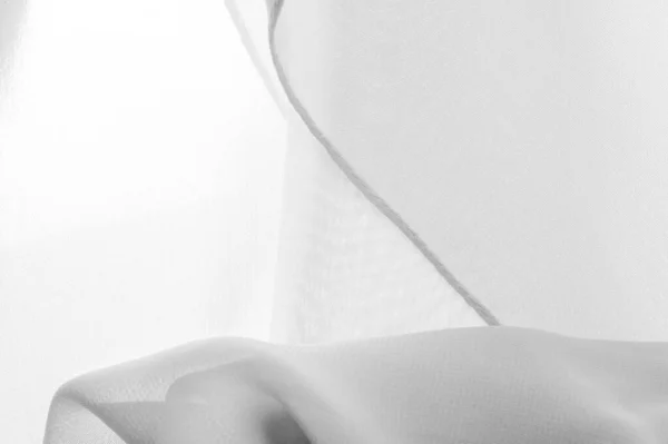 Υφή Pattern White Πολυεστέρας Μετάξι Φόντο Από Λευκό Μεταξωτό Ύφασμα — Φωτογραφία Αρχείου