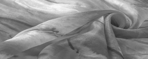 Черно Белая Ткань Полосками Серых Пятен Белом Фоне Абстрактный Дизайнер — стоковое фото
