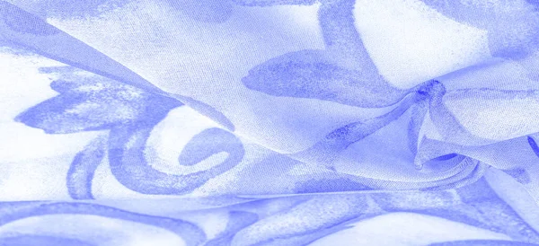 Textura Padrão Textura Tecido Azul Elegante Suave Com Impressão Azul — Fotografia de Stock