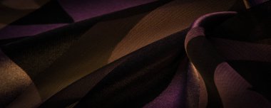 Doku. Desen. Desen. Kahverengi ve mavinin soyut tonlarında ipek kumaş. ipek dokusu, soyutlama, tasarım ve duvar kağıdı için lüks saten, yumuşak ve bulanık stil, düz, siyah ve beyaz tonlar.