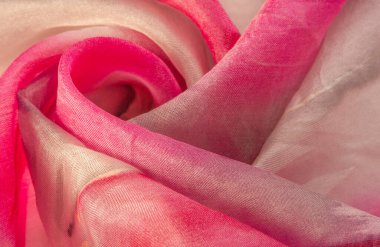 Kırmızı ve bej kumaşlar, bej arkaplanda kırmızı lekeler var. Soyut tasarımcı kumaş tasarımcısı. Tasarımın için güzel bir arka plan. Doku. Görüntü. çizim, kalıp, şekil